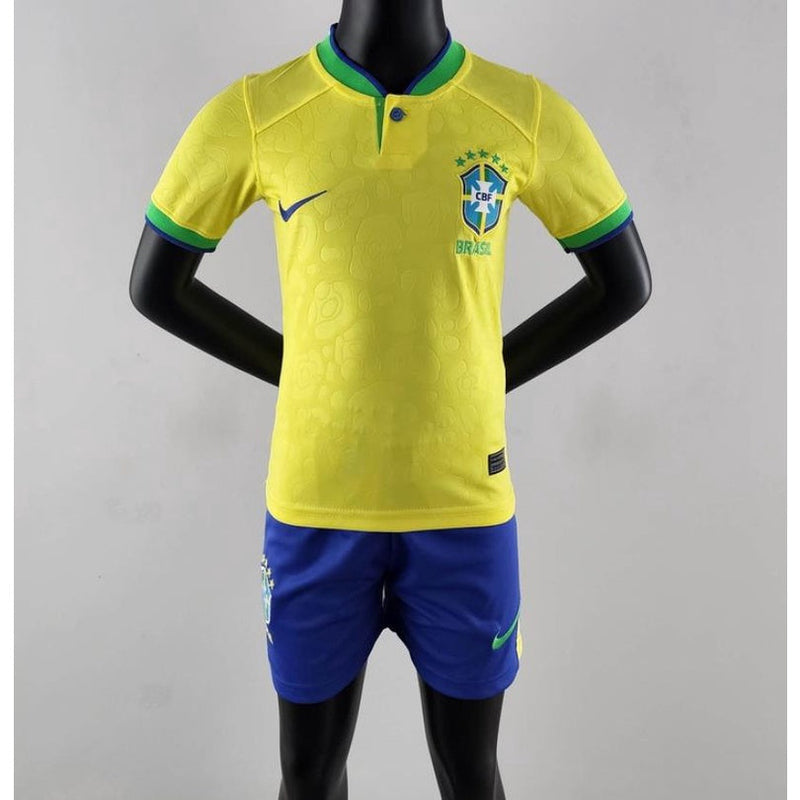 Camisa Seleção do Brasil 22/23 Home - Kit Torcedor Infantil