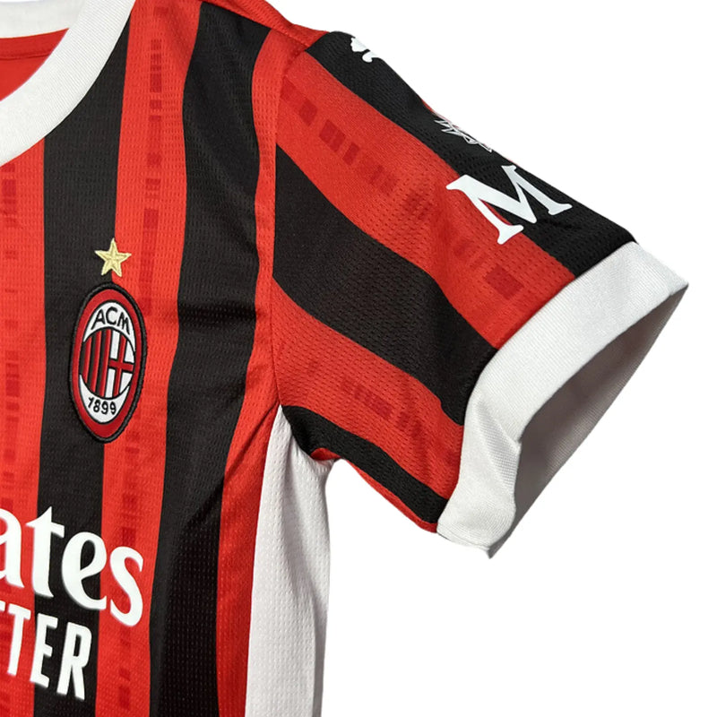 Camisa Milan 2024/25 Home - Kit Torcedor Infantil