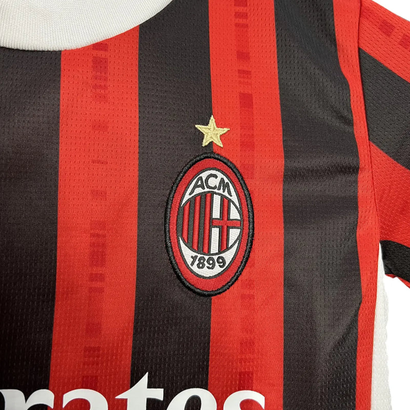 Camisa Milan 2024/25 Home - Kit Torcedor Infantil