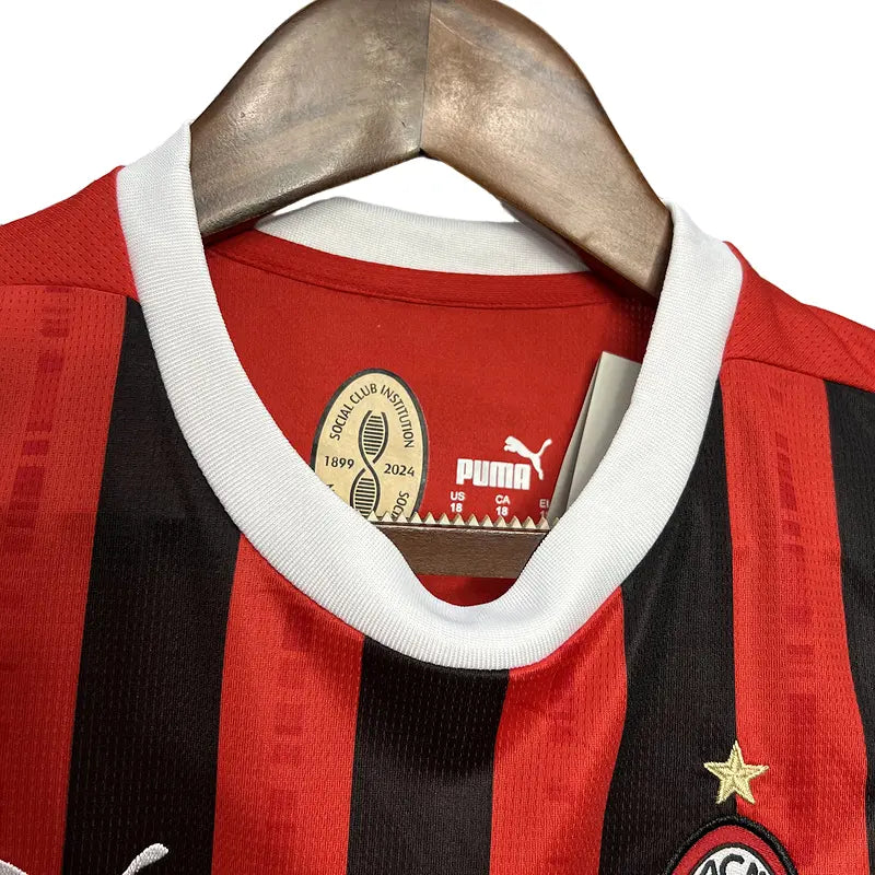 Camisa Milan 2024/25 Home - Kit Torcedor Infantil