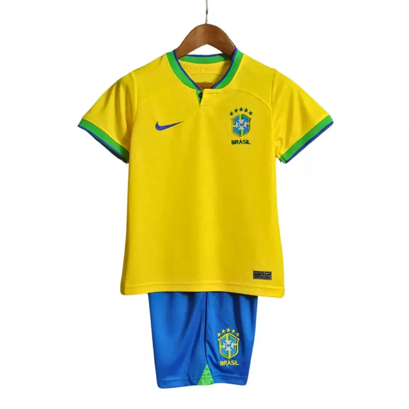 Camisa Seleção do Brasil 22/23 Home - Kit Torcedor Infantil